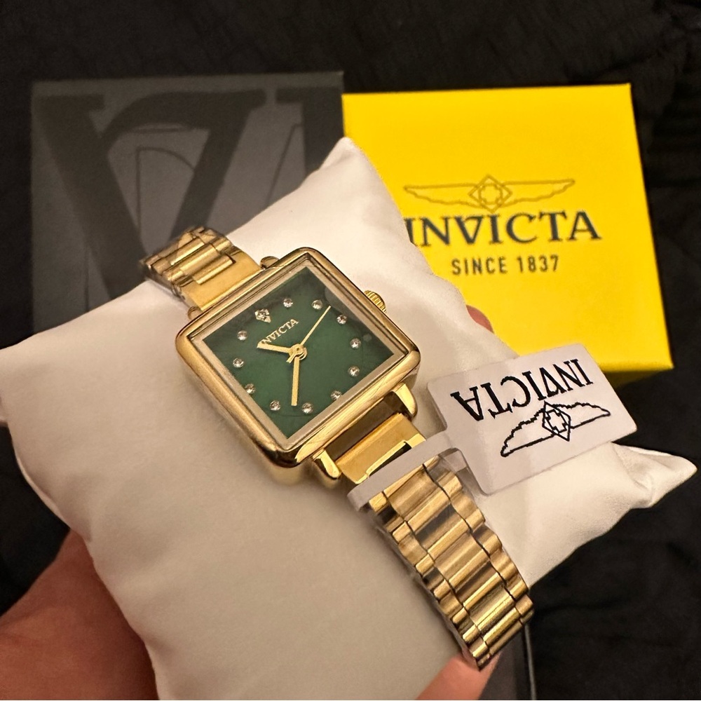 Invicta Wildflower Women's Watch - 22mm, Gold & Green (69429) - Picture 7 of 10